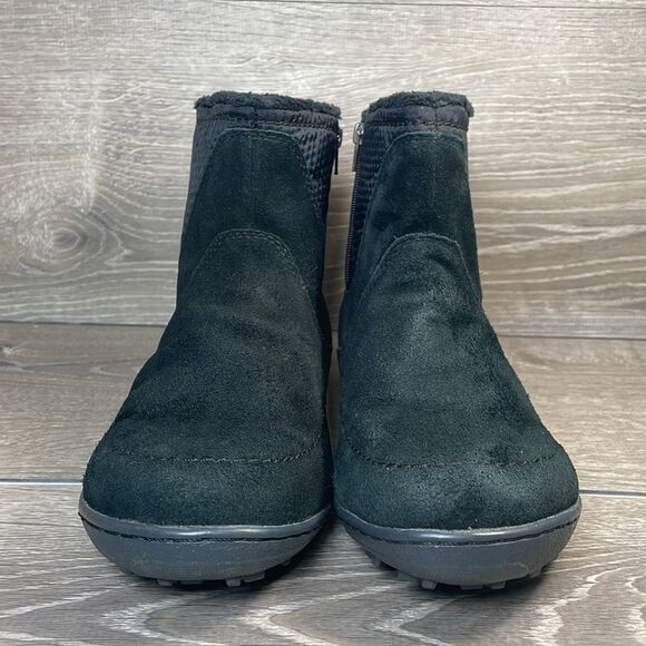 Columbia Omni-Heat Shorty Waterproof Black Suede Women’s Sz 9 Winter Snow Boots - Picture 2 of 13